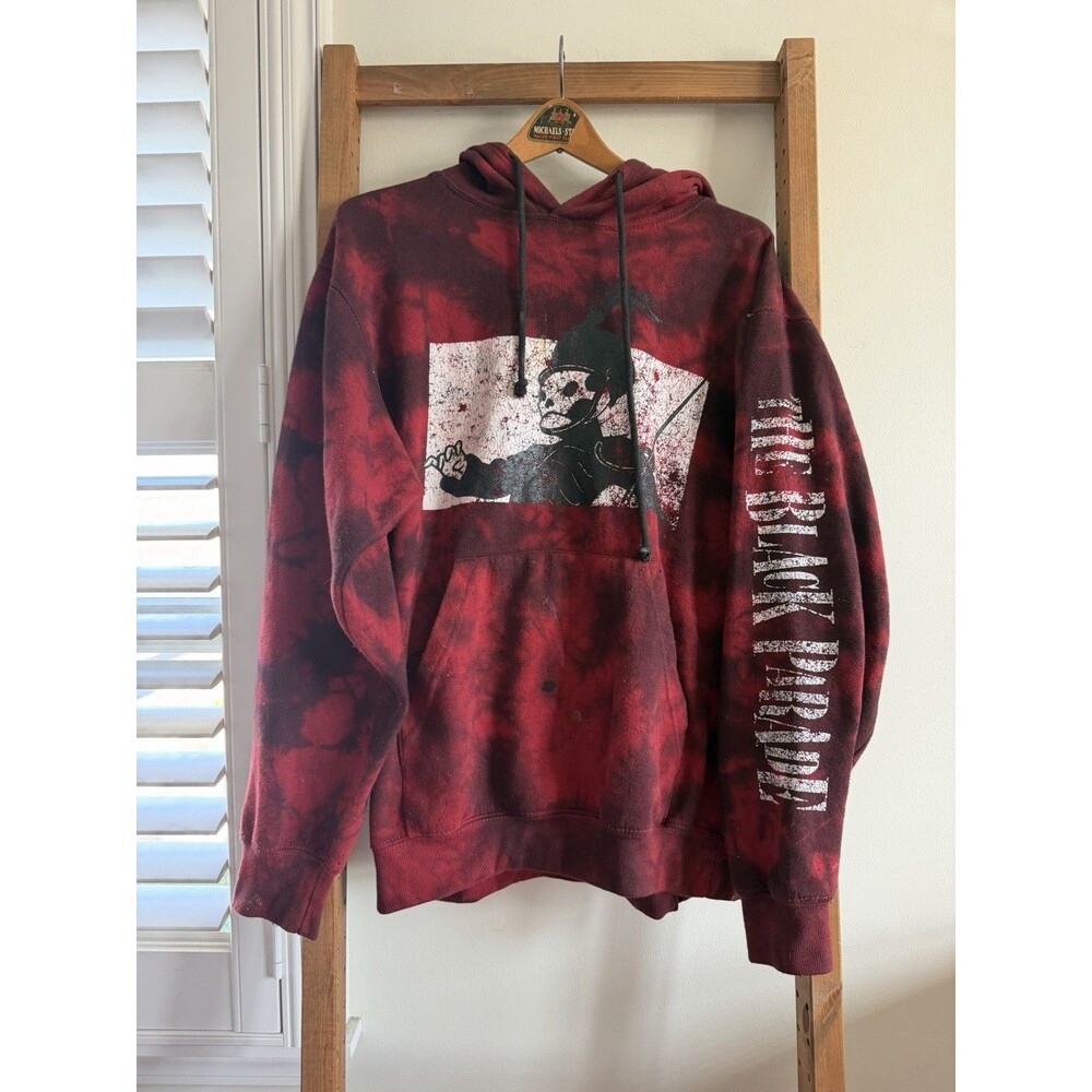 My Chemical Romance Hoodie Red Tie Dye Medium Black Parade Band Sweatshirt EMO